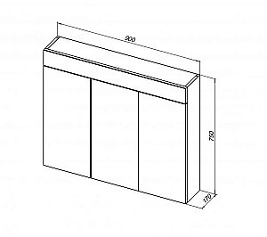 Зеркальный шкаф De Aqua Эколь 184804 90 белый купить в интернет-магазине сантехники Sanbest