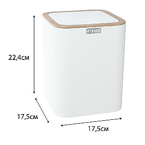 Ведро для мусора Fixsen White Wood FX-402-6 5 л белое купить в интернет-магазине сантехники Sanbest