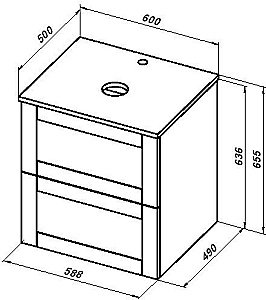 Тумба с раковиной Aquanet Терра 120 белая матовая для ванной в интернет-магазине Sanbest
