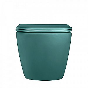 Унитаз подвесной ABBER Bequem AC1101MBG с крышкой микролифт, безободковый, зеленый матовый купить в интернет-магазине Sanbest