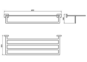 Полка Aquatek Либра AQ4315MB 65 черный матовый купить в интернет-магазине сантехники Sanbest
