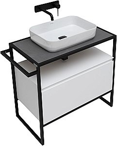 Тумба с раковиной Allen Brau Priority 80 1.31002.WM белый матовый для ванной в интернет-магазине Sanbest