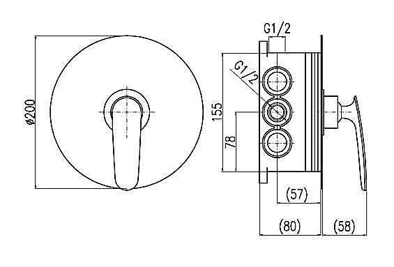 Смеситель для душа Rav-Slezak TIGRIS TG183BOX купить в интернет-магазине сантехники Sanbest