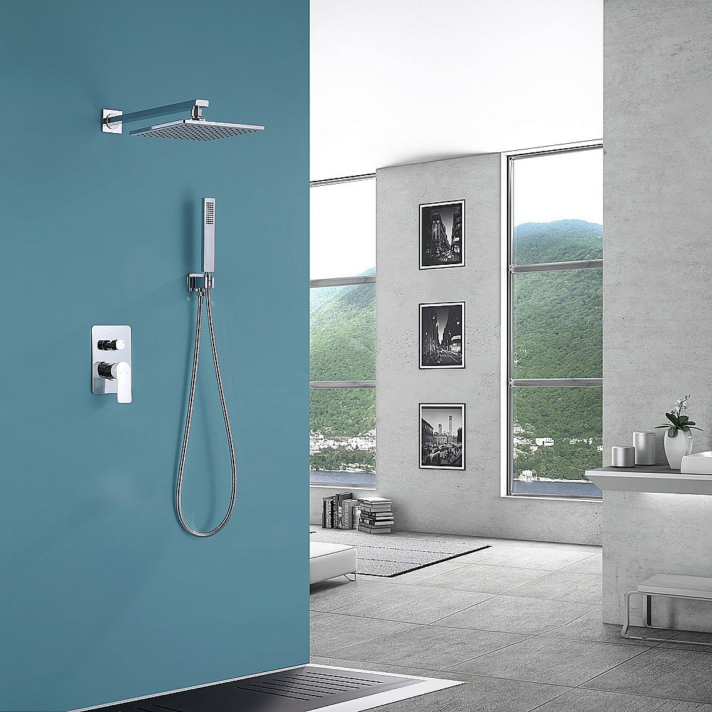 Душевая система ABBER Weiss Insel AF8018W белый-хром купить в интернет-магазине сантехники Sanbest