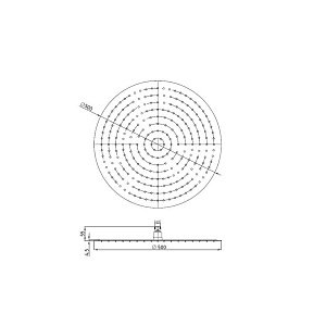 Верхний душ RGW Shower Panels SP-81B 3D 500 мм Черный купить в интернет-магазине сантехники Sanbest