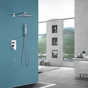 Душевая система ABBER Weiss Insel AF8018W белый-хром купить в интернет-магазине сантехники Sanbest