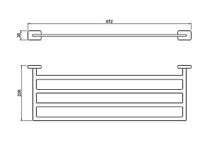 Полка Aquatek Либра AQ4322MB 65 черный матовый купить в интернет-магазине сантехники Sanbest