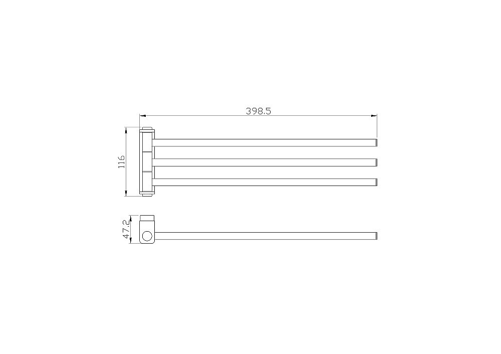 Полотенцедержатель поворотный WONZON & WOGHAND LOTTE, Хром (WW-8341) купить в интернет-магазине сантехники Sanbest