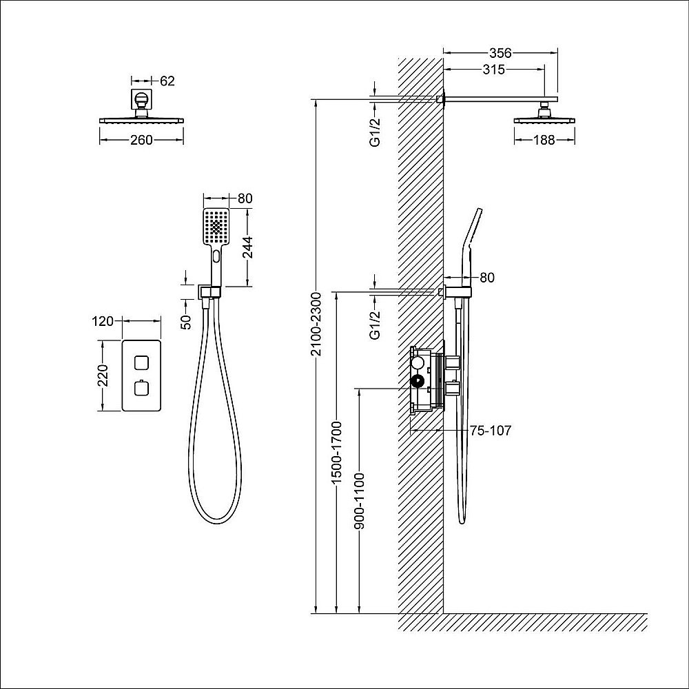 Душевая система Timo Petruma SX-5059/17SM золото матовое купить в интернет-магазине сантехники Sanbest