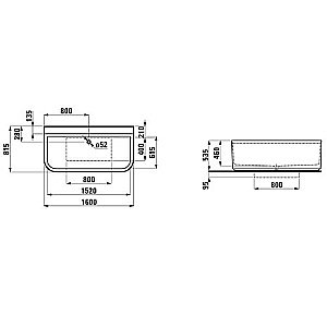 Ванна Laufen Sonar 160х81 2.2034.7.000.000.1 белая купить в интернет-магазине Sanbest