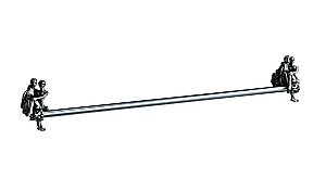 Полотенцедержатель Art&Max Romantic AM-0817-T серебро купить в интернет-магазине сантехники Sanbest