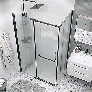 Душевой уголок Grossman Pragma 120.K33.03.1180.21.02 110x80 стекло шиншилла/профиль черный матовый купить в интернет-магазине Sanbest
