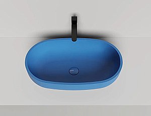 Раковина накладная Salini GLORIA 05 1102205MF 64 из искусственного камня S-Stone, матовая, цвет по RAL полностью купить в интернет-магазине Sanbest