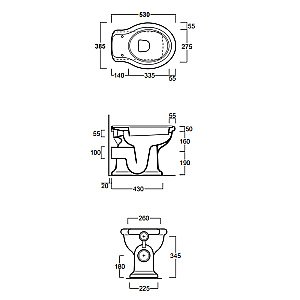 Унитаз приставной SIMAS Lante LA02 белый купить в интернет-магазине Sanbest