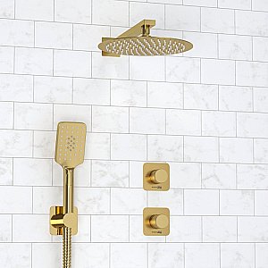 Душевая система WasserKRAFT Schunter 8200 SET2836 золото матовое купить в интернет-магазине сантехники Sanbest