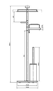 Стойка для ванной Langberger Burano 70781A купить в интернет-магазине сантехники Sanbest
