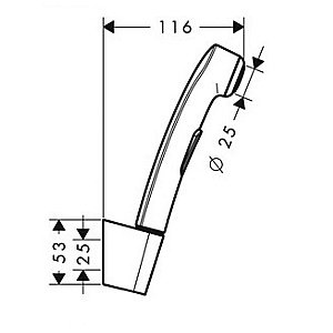 Гигиенический душ Hansgrohe 96907000 купить в интернет-магазине сантехники Sanbest