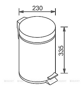 Ведро для мусора 8 литров Aquanet 8073MB 264926 купить в интернет-магазине сантехники Sanbest