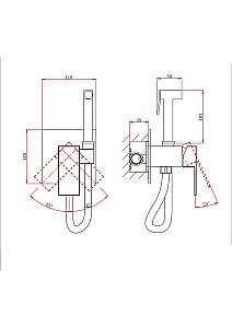 Гигиенический душ D&K Bayern.Liszt DA1514508 белый матовый купить в интернет-магазине сантехники Sanbest