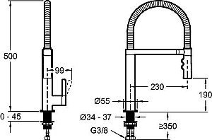 Смеситель для кухни Jacob Delafon SPIRALE E23310-CP купить в интернет-магазине сантехники Sanbest