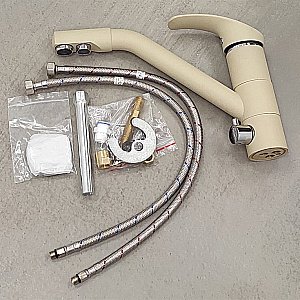 Смеситель для кухни PAINI Pilot 04AV543KM бежевый матовый купить в интернет-магазине сантехники Sanbest