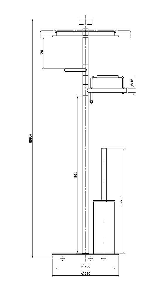 Стойка для ванной Langberger Burano 70781A купить в интернет-магазине сантехники Sanbest