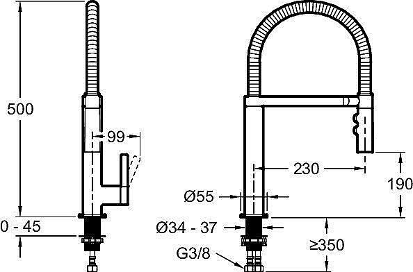 Смеситель для кухни Jacob Delafon SPIRALE E23310-CP купить в интернет-магазине сантехники Sanbest