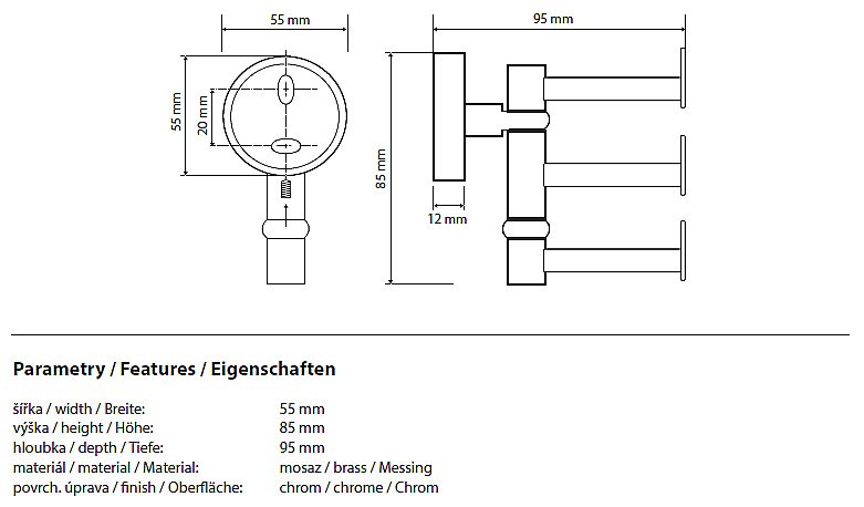 Крючок Bemeta Omega 104106072 купить в интернет-магазине сантехники Sanbest