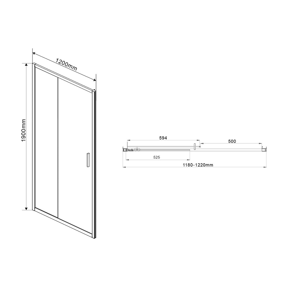 Душевая дверь Vincea Garda VDS-1G120CLGM 120 профиль вороненая сталь/стекло прозрачное купить в интернет-магазине Sanbest