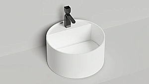 Раковина накладная Salini ARMONIA ROUND TOP 02 S-Sense 130412TG 45 без отверстия под смеситель, белая купить в интернет-магазине Sanbest