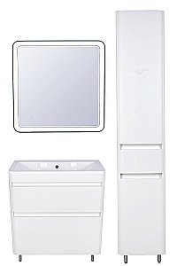 Тумба с раковиной Style Line Атлантика 80 напольная для ванной в интернет-магазине Sanbest