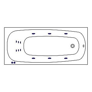 Гидромассажная ванна WhiteCross Layla Slim 180x80 LINE хром купить в интернет-магазине Sanbest