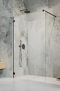 Душевое ограждение Radaway Essenza Pro Black Walk-in 160 10103160-54-01 стекло прозрачное/профиль черный матовый купить в интернет-магазине Sanbest