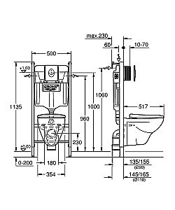 Унитаз подвесной Grohe Lecico Perth 39116000 альпин-белый, с крышкой микролифт, с инсталляцией купить в интернет-магазине Sanbest