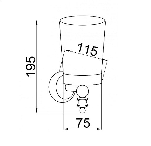 Стакан для зубных щеток Boheme Vogue Nero 10184 купить в интернет-магазине сантехники Sanbest