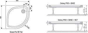Душевой поддон Ravak Elipso Pro Flat 90x90 купить в интернет-магазине Sanbest