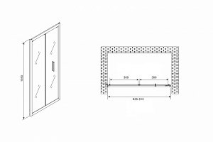 Душевая дверь Abber Sonnenstrand AG07090B 90 купить в интернет-магазине Sanbest