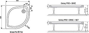 Душевой поддон Ravak Galaxy Pro Flat Elipso 90x90 XA237711010 купить в интернет-магазине Sanbest