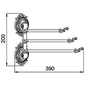 Полотенцедержатель Hayta Antic Brass 13930-3/VBR бронза купить в интернет-магазине сантехники Sanbest