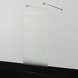 Душевое ограждение WasserKRAFT Vechte 60W46BG-FL 110 фиксатор золото матовое/стекло рифленое купить в интернет-магазине Sanbest