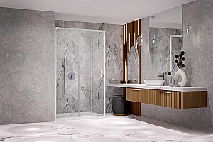 Душевой уголок Radaway Idea White KDJ 150х75 L стекло прозрачное/профиль белый матовый купить в интернет-магазине Sanbest