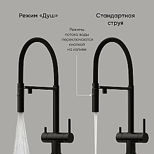 Смеситель для кухни Sancos Imola SC4010MB черный матовый купить в интернет-магазине сантехники Sanbest