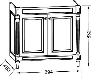 Тумба с раковиной Jacob Delafon Cleo 1889 100 интенсивный серый для ванной в интернет-магазине Sanbest
