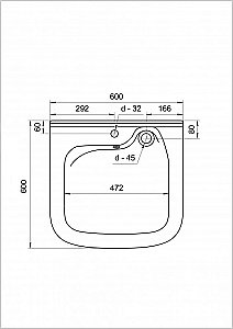 Раковина на стиральную машину Кувшинка Юни 60 белая купить в интернет-магазине Sanbest