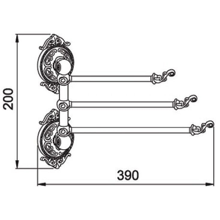 Полотенцедержатель Hayta Antic Brass 13930-3/VBR бронза купить в интернет-магазине сантехники Sanbest