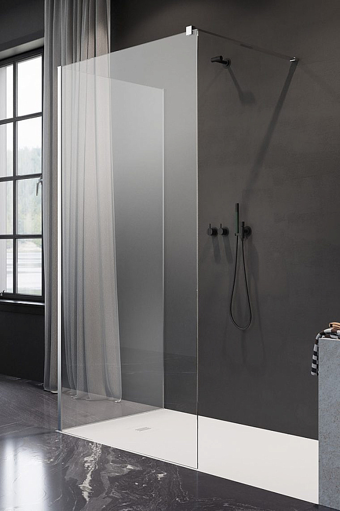 Душевое ограждение Radaway Modo Walk-In Black IV 80 389584-54-01 стекло прозрачное/профиль черный матовый купить в интернет-магазине Sanbest