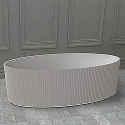 Ванна из искусственного камня ABBER Stein AS9627 180х85 белая матовая купить в интернет-магазине Sanbest