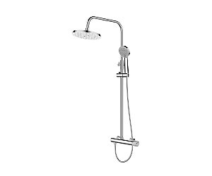 Душевая система Bronze de Luxe Focus 24612CM хром/мрамор купить в интернет-магазине сантехники Sanbest