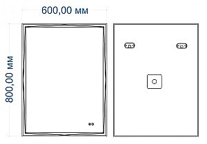 Зеркало ART&MAX FIRENZE 60 AM-Fir-600-800-DS-F-H в ванную от интернет-магазине сантехники Sanbest