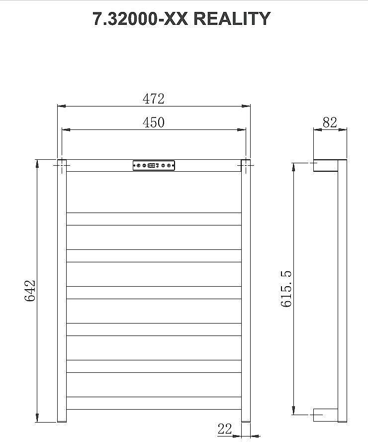 Полотенцесушитель электрический Allen Brau Reality 7.32000-31 черный матовый купить в интернет-магазине сантехники Sanbest